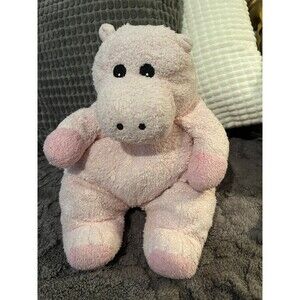 Rare Baby TY Hippobaby Pluffies, Rattle, Plush Pink